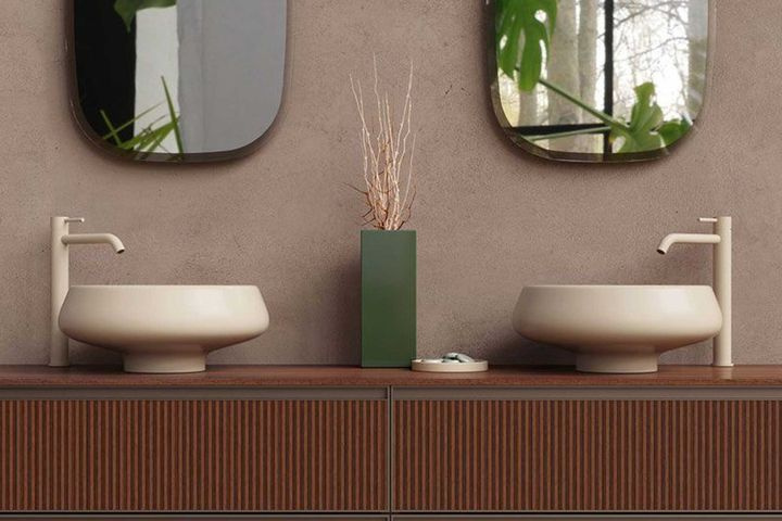 HASU от Ceramica Flaminia напоминает цветок лотоса. Это раковина с мягкими формами, круглой или овальной чашей и компактным основанием.