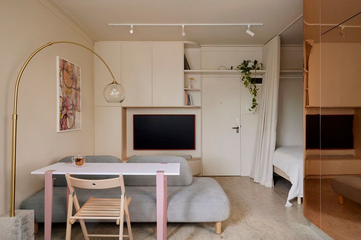 Студия 25 м², проект St. Kilda Micro Sanctuary | TSAI DESIGN, Мельбурн / Австралия / 2024 © Фото: Tess Kelly