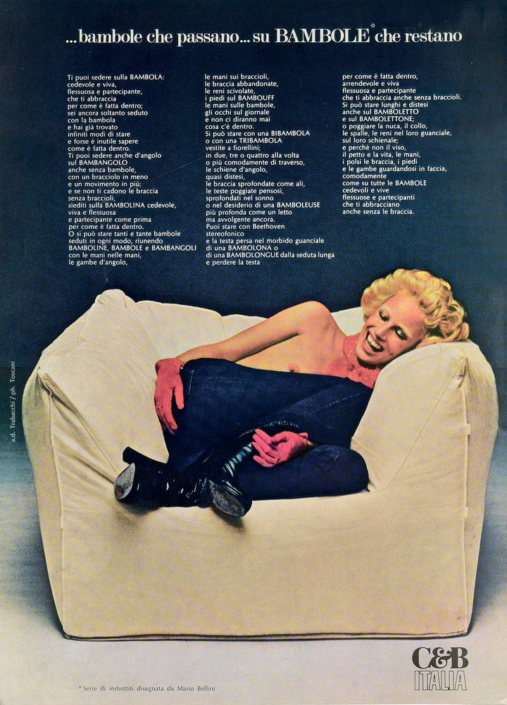 Рекламная кампания Le Bambole, 1972.