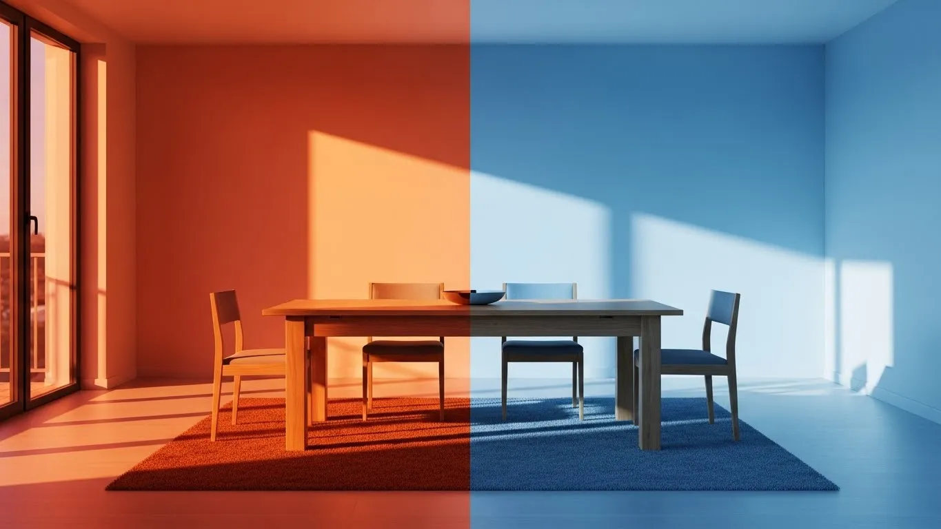 Восприятие цветовой температуры: теплые и холодные оттенки