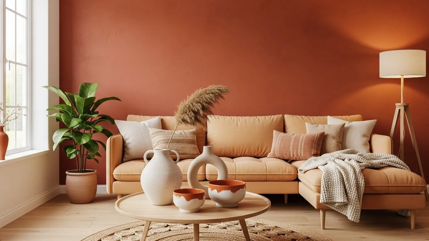 Интерьер с использованием терракотовых оттенков
