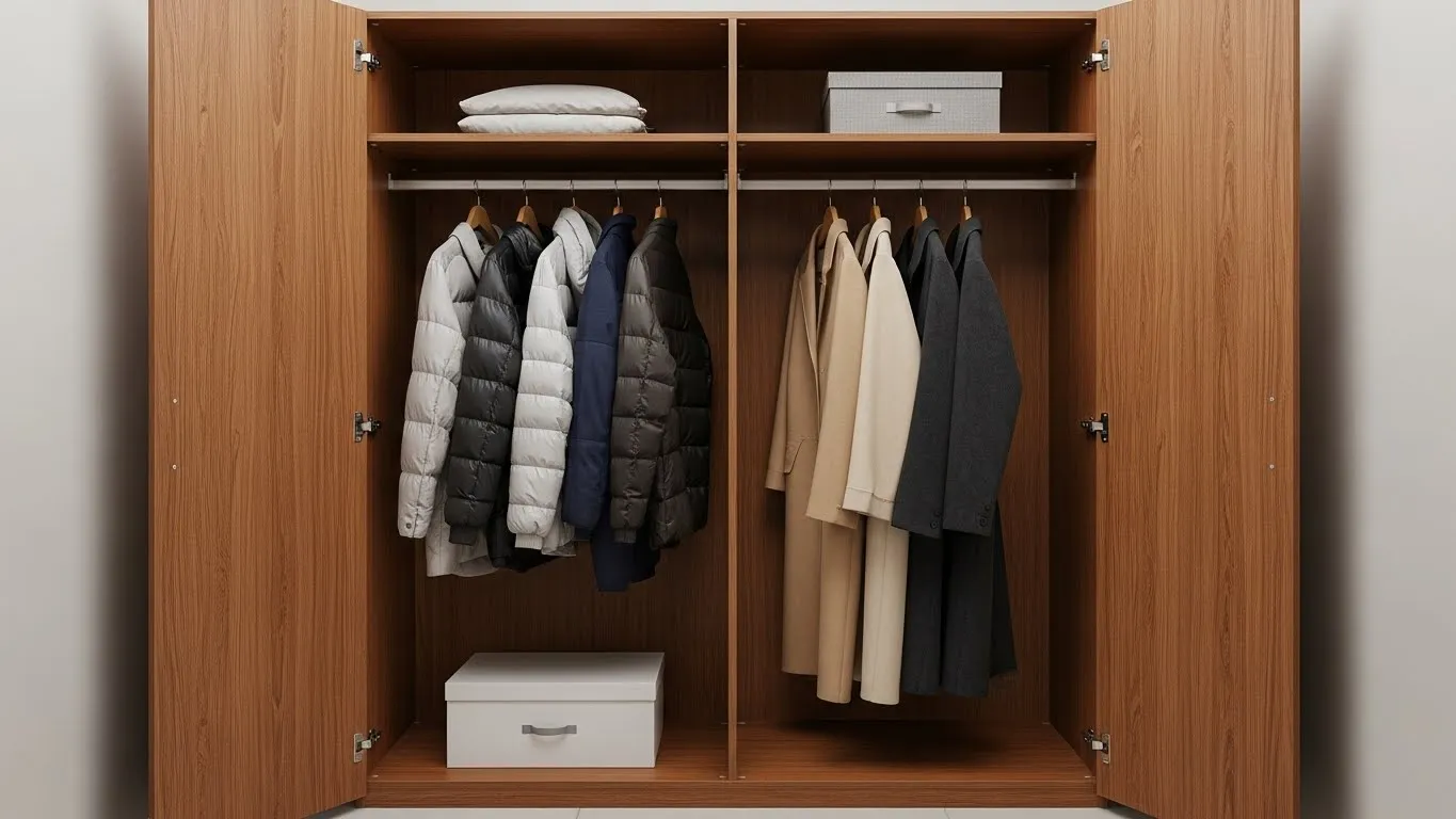 Правильная глубина шкафа для зимней одежды