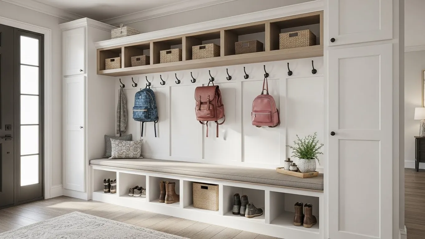 Организация прихожей для большой семьи