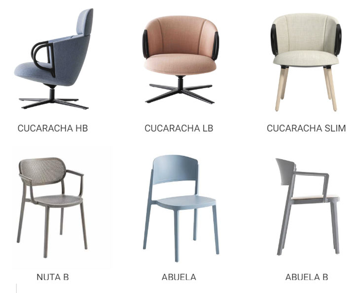 Новые кресла Gaber, разработанные дизайнерами Favaretto & Partners, Eurolinea и Marc Sadler