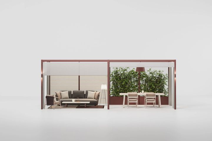 Kettal PAVILION H — отдельно стоящая алюминиевая пергола из коллекции Pavilions