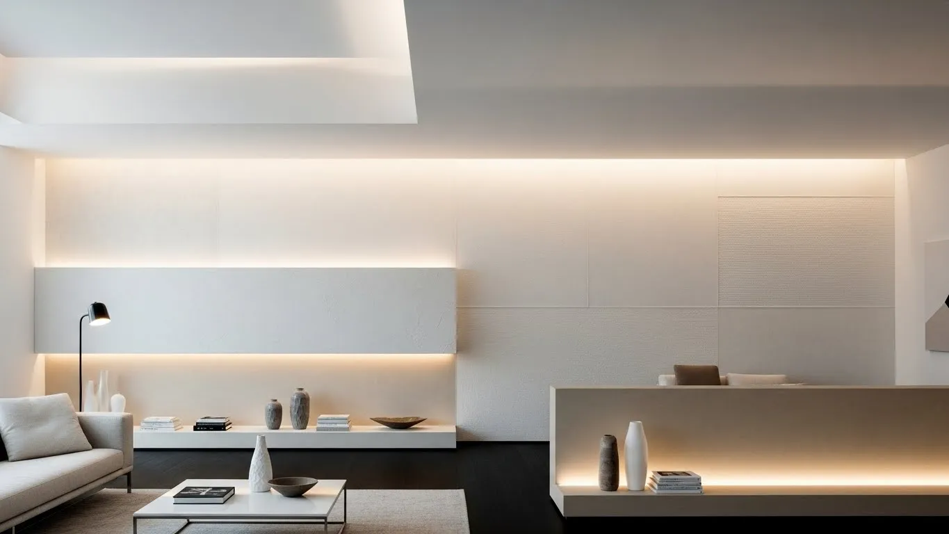 Многослойность и контраст в светлом интерьере