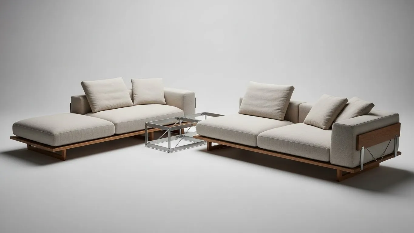 Современный модульный диван: элементы и сборка