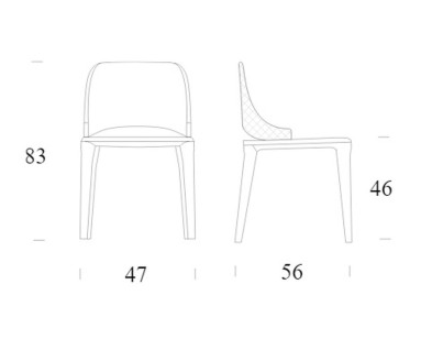 Стул Malva Elite Tonin Casa Modern 47 x 56 x 83h nc65141