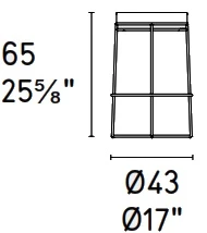 Размеры Барный стул Calligaris Atollo CS1876