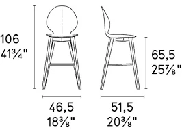 Размеры Барный стул Calligaris Basil CS1495
