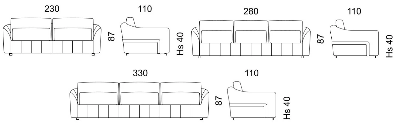 Размеры Диван Dv home collection Ritz