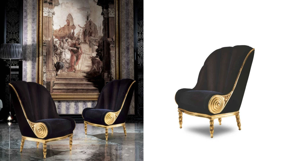 Кресло Angelo Cappellini Louis XVI golden 0052