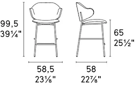 Размеры Барный стул Calligaris Holly CS2038