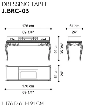 Размеры Туалетный стол Jumbo Collection Brocart 1