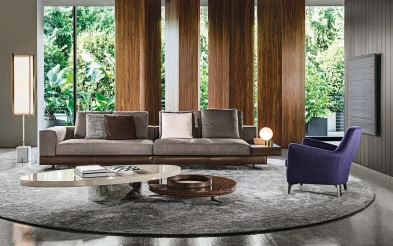 Диван Minotti White Saddle-Hide