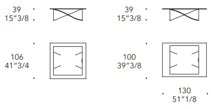 Размеры Журнальный стол Reflex Disegno Gaudi 40