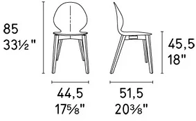 Размеры Стул Calligaris Basil CS1348