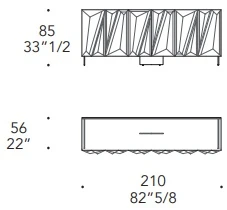 Размеры Буфет Reflex Disegno Quartz buffet