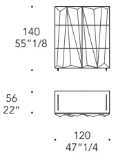 Размеры Буфет Reflex Disegno Quartz madia