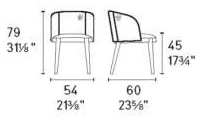 Размеры Стул Calligaris Adel CS2202