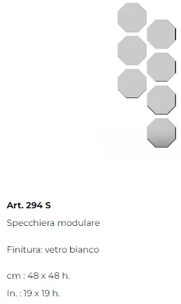Размеры Зеркало Bizzotto Italia Pandora 294S