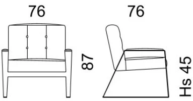 Размеры Кресло Dv home collection Ritz