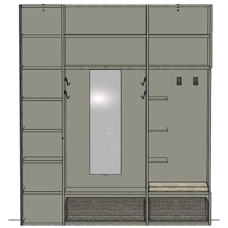 Прихожая Caccaro Freed Home 227,5 x 42,7 x 263,6h nc104817