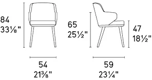 Размеры Стул Calligaris Foyer CS1889