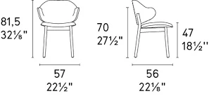 Размеры Стул Calligaris Holly CS2080