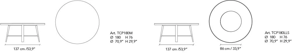 Размеры Стол Alivar Compass