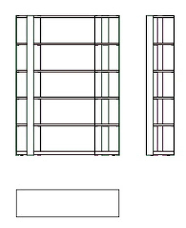 Стеллаж Sintesi Tonin Casa Modern 151 x 41 x 204h nc89875