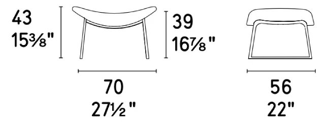 Размеры Пуф Calligaris Lazy CS3373-mb