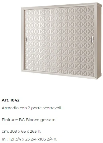 Размеры Шкаф Bizzotto Italia Diamond 1042