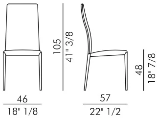 Размеры Стул Eforma Altea stitch
