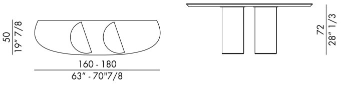 Размеры Консоль Eforma Plai console top ceramica