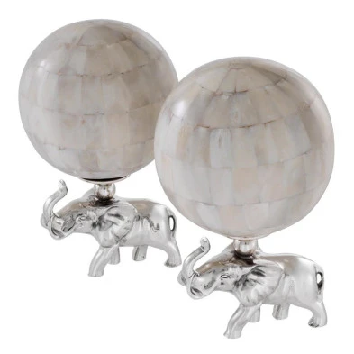 Декоративный элемент Elephanti (2 штуки) Eichholtz Accessories 23,5h x ø14 nc50133