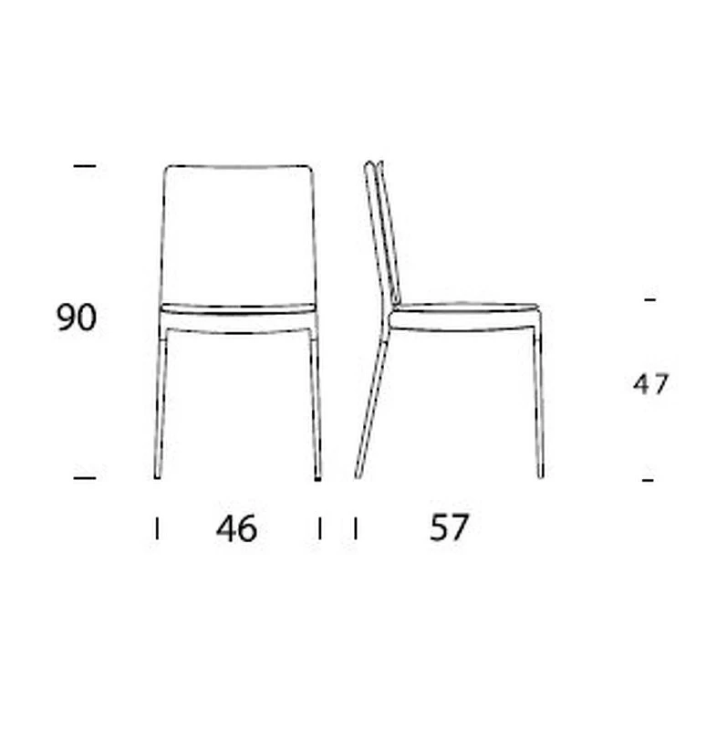 Стул Scarlet Tonin Casa Modern 46 x 57 x 90h nc52889