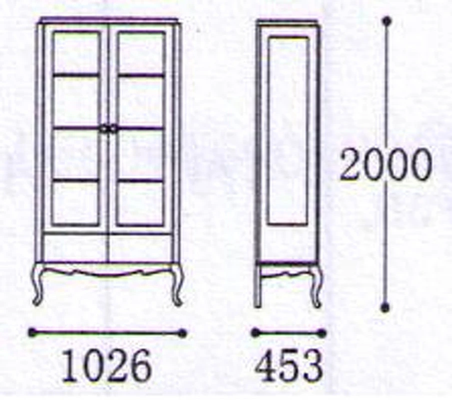 Витрина Fratelli Barri Venezia 102,6 x 45,3 x 200h nc67368
