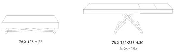 Размеры Журнальный стол Ozzio design Newood T123