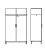 Гардероб Mod Interiors Benissa 120 x 61 x 200h nc93860