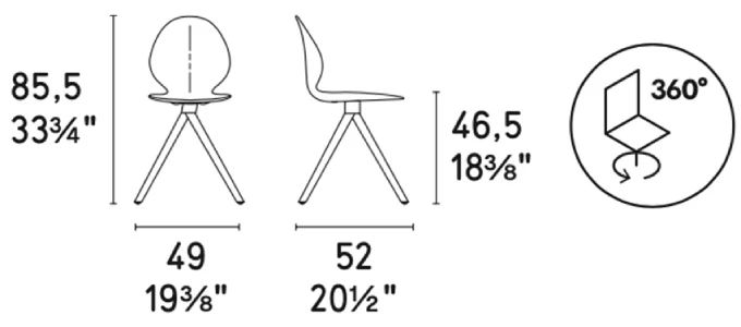 Размеры Офисное кресло Calligaris Basil CS1856-360