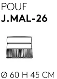 Размеры Пуф Jumbo Collection Madeleine