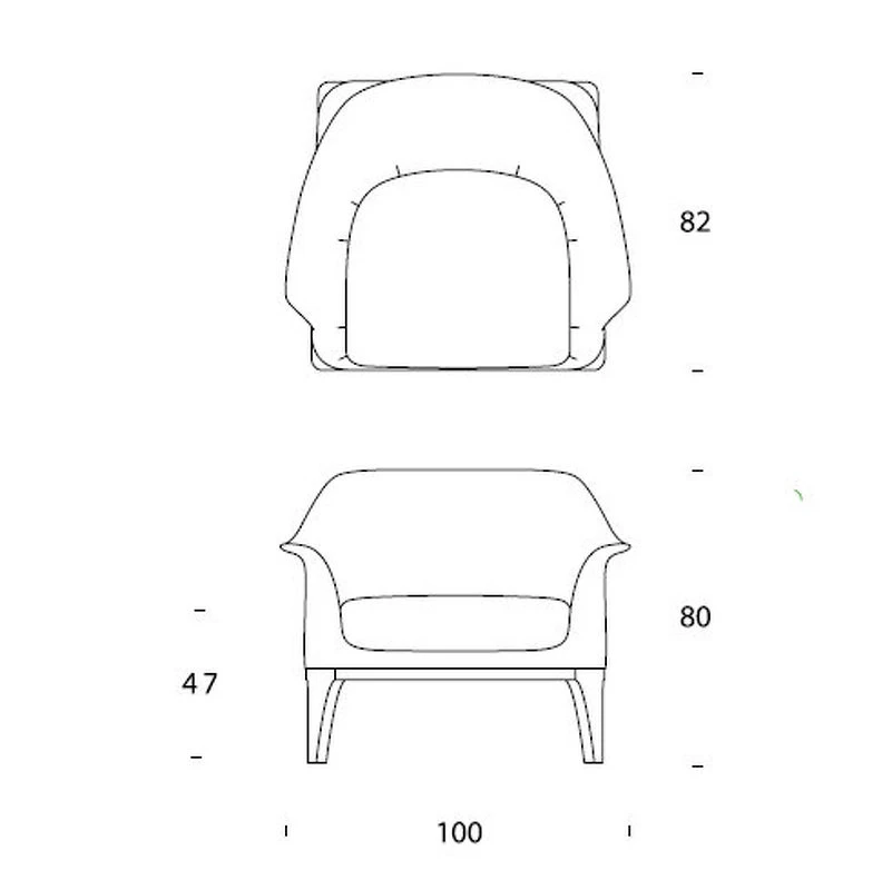 Кресло Tiffany Tonin Casa Modern 100 x 82 x 80h nc64477