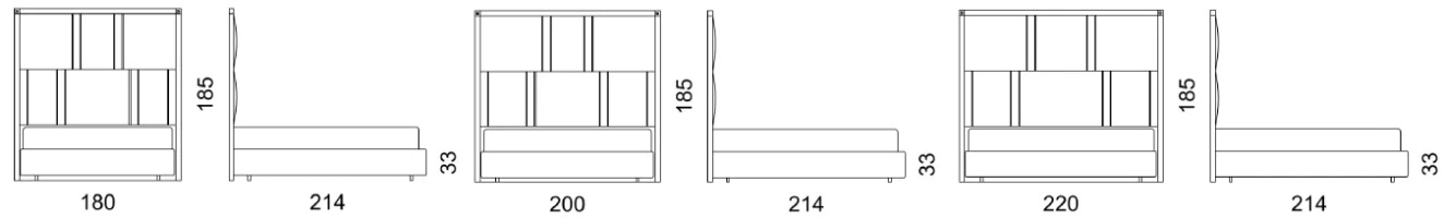 Размеры Кровать Dv home collection Elite