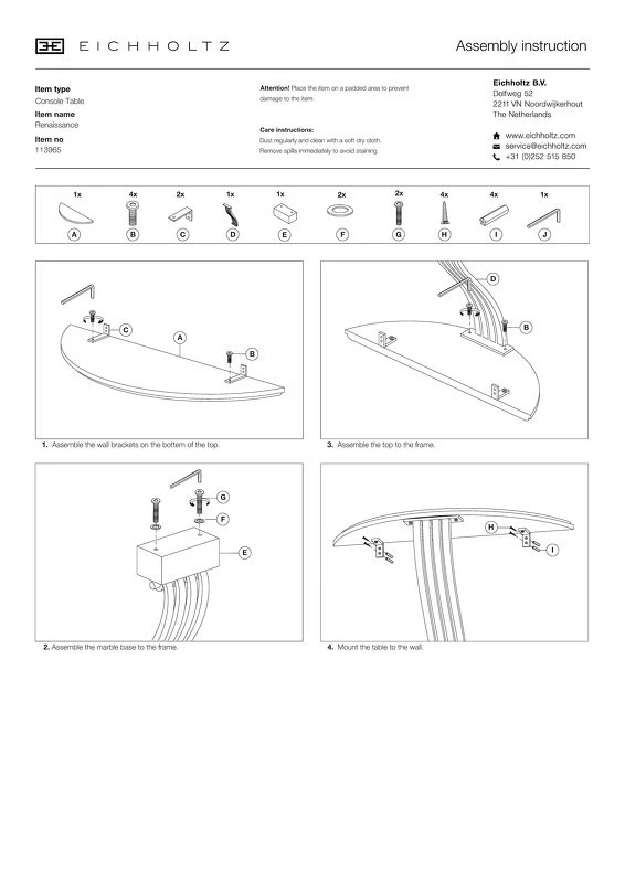 Консоль Renaissance Eichholtz Tables And Desks 99 x 35 x 77,5h nc75559