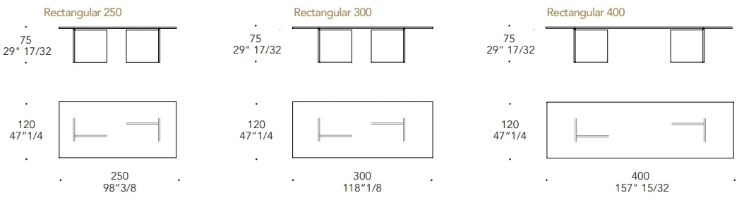 Размеры Стол Reflex Disegno Laguna 72
