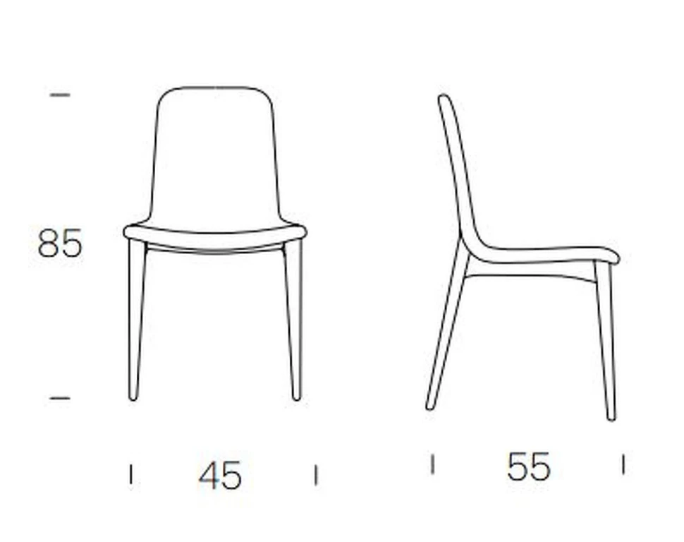 Стул Aralia Tonin Casa Modern 45 x 55 x 85h nc53761