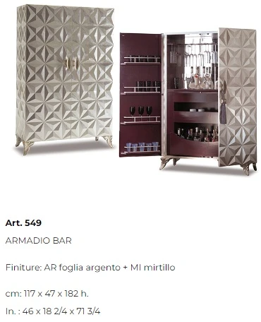 Размеры Бар Bizzotto Italia Diamond 549