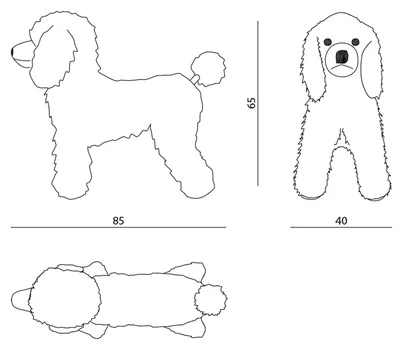 Размеры Пуф Visionnaire Klipper dog