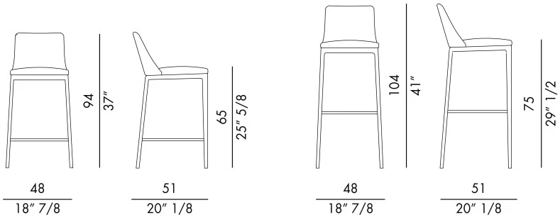 Размеры Барный стул Eforma Max stool base metallo
